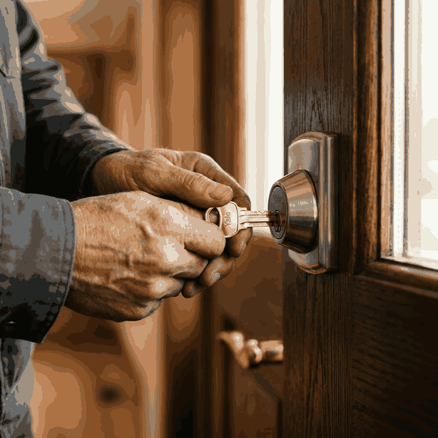 Apertura de puerta blindada