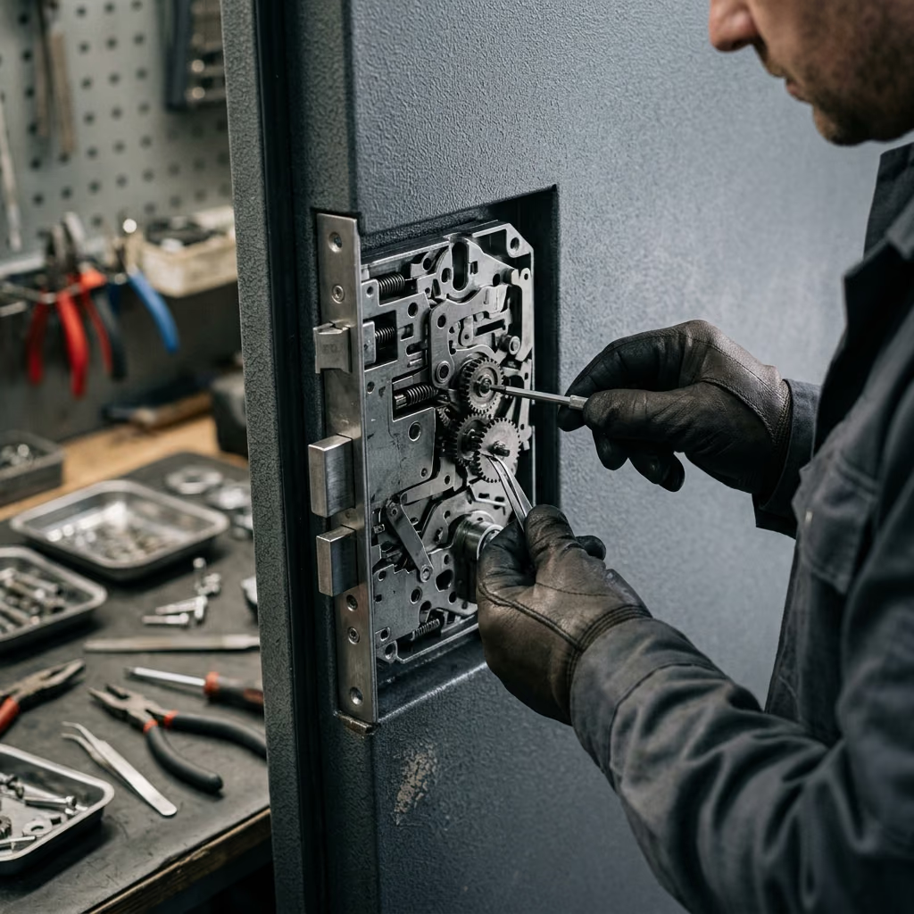 Reparación, ajuste e instalación técnica de cerradura de alta seguridad